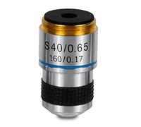 Kit de Accesorios para microscopio 4X 10x 20x 40x 60x 100x 1pc 185 Lente Objetivo de microscopio biológico acromático portaobjetos de microscopio (Warna : 40X)