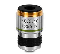 Kit de Accesorios para microscopio 4X 10x 20x 40x 60x 100x 1pc 185 Lente Objetivo de microscopio biológico acromático portaobjetos de microscopio (Warna : 20X)