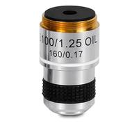 Kit de Accesorios para microscopio 4X 10x 20x 40x 60x 100x 1pc 185 Lente Objetivo de microscopio biológico acromático portaobjetos de microscopio (Warna : 100X)