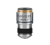 Kit de Accesorios para microscopio 4X 10X 20X 40X 60X 100X 20.2mm Piezas de Objetivo Lente de Objetivo acromático portaobjetos de microscopio (Color : 60X)