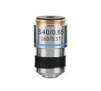 Kit de Accesorios para microscopio 4X 10X 20X 40X 60X 100X 20.2mm Piezas de Objetivo Lente de Objetivo acromático portaobjetos de microscopio (Color : 40X)