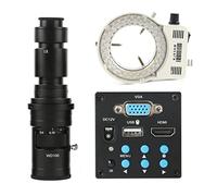 Kit de Accesorios para microscopio Cámara de microscopio de Video de 1/2 "1080p 10 0X 130x 180x 200x 300x 500x C Lente de Monte Zoom portaobjetos de microscopio (Color : 500x Lens with Light)