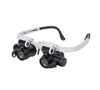 Kit de Accesorios para microscopio cámara de prepa 2led Gafas de Lupa telescópica de microscopio iluminador montada en la Cabeza DIRIGIÓ Luz 8x/15x/23x Accesorios para microscopios