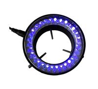 Kit de Accesorios para microscopio cámara de prepa Iluminadores de microscopio 395~400nm 60 PCS Microscopio LED U_V Anillo de luz Color púrpura Lámpara de Anillo 110V-240V for iluminación de microsc