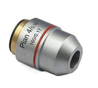 Kit de Accesorios para microscopio Lente de microscopio biológico 4X 10x 20x 40x 60x 100x rms Hilo 160/0.17 portaobjetos de microscopio (Color : Type A 4X)