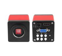 Kit de Accesorios para microscopio Microscopio electrónico Digital de 13MP Cámara de microscopio con Interfaz VGA HDMI 130X 180X portaobjetos de microscopio (Color : A Red Camera)