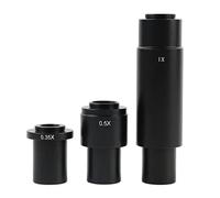 Kit de accesorios para microscopios 0.3 5x 0.5x 1x c- Lente ocular adaptador auxiliar del montaje for la cámara monocular de la industria del microscopio Portaobjetos de microscopio(0.35X 0.5X 1X)
