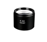 Kit de Accesorios para microscopios 0. 3X/0.5X/0.7x/2x Lente de Objetivo de microscopio estéreo mecánico Portaobjetos de microscopio (Color : 0.3X)