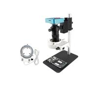 Kit de Accesorios para microscopios 10 0X 130x Microscopio monocular Digital de Zoom Portaobjetos de microscopio (Color : Set C 38MP)