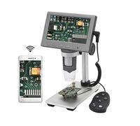 Kit de accesorios para microscopios 100 0x hdmi -compatible USB Microscopio digital, WIFI Soporte de microscopio ordenador personal Teléfono móvil con pantalla de soporte de metal 4.5 " LED 1080p Vide