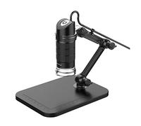 Kit de accesorios para microscopios 100 0x LED Microscopio de zoom iluminado, USB HD Microscopio electrónico digital con soporte giratorio de 360 grados. Portaobjetos de microscopio