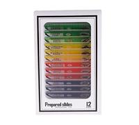 Kit de Accesorios para microscopios 12 PCS preparó la Muestra de Diapositivas de microscopio Portaobjetos de microscopio