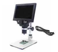 Kit de Accesorios para microscopios 1200x Microscopio Digital Microscopio electrónico de Video 7 Pulgadas LCD 12MP Lupa de reparación de teléfono Portaobjetos de microscopio (Magnification : 1200X)