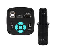 Kit de accesorios para microscopios 13 0x 180x Lente de montaje C ajustable con 4 8MP/38MP/13MP HDMI VGA Cámara de microscopio Portaobjetos de microscopio(180X Len-48MP HDMI)