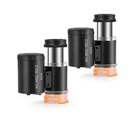 Kit de Accesorios para microscopios 2 Piezas 60x Mini microscopio de Bolsillo portátil, con 3 luz Portaobjetos de microscopio