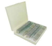 Kit de Accesorios para microscopios 25/12/50/91 Piezas de Muestra de microscopio de Vidrio Preparado Portaobjetos de microscopio (Color : 91 Pieces)