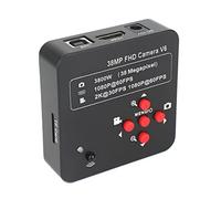 Kit de Accesorios para microscopios 3 8MP 2K USB Digital Video microscopio monocular cámara Continus Zoom 12 0X 300X C- Montar Portaobjetos de microscopio (Color : F 38MP Camera)