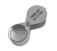 Kit de Accesorios para microscopios 30x Joyería Plegable Lupa Microscopio de Bolsillo Herramientas de Mano Plata 30 * 21 mm Portaobjetos de microscopio (Magnification : 30X)