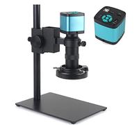 Kit de Accesorios para microscopios 4 8MP 4K 2K HDMI Cámara de microscopio de Video Digital Industrial Zoom 13 0X c- Lente de Montaje LED USB Luz de Anillo Portaobjetos de microscopio