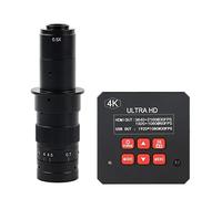 Kit de Accesorios para microscopios 4K 38MP 1080P 60FPS 1/2.33" Sensor Digital Video Microscopio Cámara C-Mount Lens Portaobjetos de microscopio (Color : with 180X Lens)