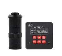 Kit de Accesorios para microscopios 4K 38MP 1080P 60FPS 1/2.33" Sensor Digital Video Microscopio Cámara C-Mount Lens Portaobjetos de microscopio (Color : with 100X Lens)