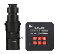 Kit de Accesorios para microscopios 4K 38MP 1080P 60FPS 1/2.33" Sensor Digital Video Microscopio Cámara C-Mount Lens Portaobjetos de microscopio (Color : with 200X Lens)