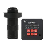 Kit de Accesorios para microscopios 4K 38MP 1080P 60FPS 1/2.33" Sensor Digital Video Microscopio Cámara C-Mount Lens Portaobjetos de microscopio (Color : with 130X Lens)