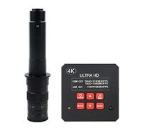 Kit de Accesorios para microscopios 4K 38MP 1080P 60FPS 1/2.33" Sensor Digital Video Microscopio Cámara C-Mount Lens Portaobjetos de microscopio (Color : with 300X Lens)