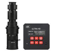 Kit de Accesorios para microscopios 4K 38MP 1080P 60FPS 1/2.33" Sensor Digital Video Microscopio Cámara C-Mount Lens Portaobjetos de microscopio (Color : with 500X Lens)