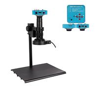 Kit de accesorios para microscopios 4K 48MP HDMI USB Cámara de microscopio monocular de video digital Continuy zoom 18 0x 130x c Montar Portaobjetos de microscopio(C1)