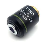 Kit de Accesorios para microscopios 4X 10x 40x 100x Lente objetiva del Plan Infinito, Lente óptica de Hilo de Montaje de 45 mm Portaobjetos de microscopio (Color : 10X)