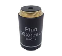 Kit de Accesorios para microscopios 4X 10x 40x 100x Lente objetiva del Plan Infinito, Lente óptica de Hilo de Montaje de 45 mm Portaobjetos de microscopio (Color : 100X)