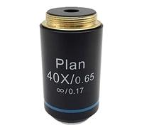 Kit de Accesorios para microscopios 4X 10x 40x 100x Lente objetiva del Plan Infinito, Lente óptica de Hilo de Montaje de 45 mm Portaobjetos de microscopio (Color : 40X)