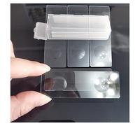Kit de Accesorios para microscopios 5pcs Vidrio Reutilizable Bio-microscopio Doble Solo microscopio cóncavo en Blanco Toboganes de Vidrio Portaobjetos de microscopio (Color : Double concave 5pcs)