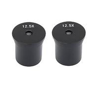 Kit de Accesorios para microscopios 5X 10x 12.5X 16x Ojo Ocular de microscopio de Vidrio óptico de un par Portaobjetos de microscopio (Color : H12.5 One Pair)