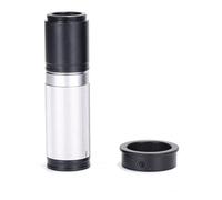 Kit de Accesorios para microscopios 5x-150x Lente de Zoom Industrial for la cámara de Microscopio Digital C Mount Lens Portaobjetos de microscopio (Color : White)