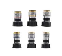 Kit de accesorios para microscopios 6 PCS Microscopio objetivo Lente de objetivos, LENTE ACHROMATICO LECTUD Laboratorio Biológico Microscopio Microscopio Distancia 185 mm, 4x 10x 20x 40x 60x 100x Port