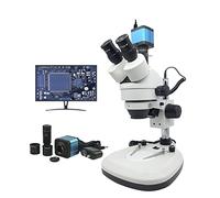 Kit de Accesorios para microscopios 7x-45x Zoom microscopio estéreo trinocular Iluminado microscopio Digital con USB Ocular de cámara Digital Portaobjetos de microscopio