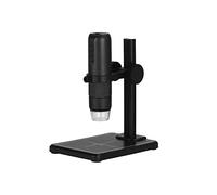 Kit de Accesorios para microscopios 8 LED 1000X Microscopio Digital electrónico portátil Portaobjetos de microscopio (Color : 1000X Black)