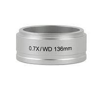 Kit de Accesorios para microscopios 8x-50x Industria Simul-Focal Trinocular Estéreo Microscopio Super Wide Field 1 0x22mm Eyeopiezas Portaobjetos de microscopio (Color : 0.7X Lens)