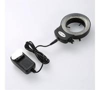 Kit de accesorios para microscopios Anillo de luz de microscopio ajustable 6500K 144 Lámpara de iluminador de luz de anillo de LED for la industria Lente de microscopio estéreo Lupa de cámara Adaptado