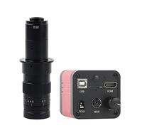 Kit de Accesorios para microscopios Cámara de microscopio de Video de la Industria 2 3MP 1080P USB Lupa Zoom C Monte Lens Portaobjetos de microscopio (Color : with 180X Lens)