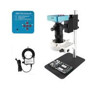 Kit de Accesorios para microscopios Cámara de microscopio Digital Industrial + Lente 180x + Soporte for soldar Portaobjetos de microscopio (Color : KN-38MP Small)