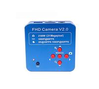 Kit de Accesorios para microscopios Cámara de microscopio Digital Industrial + Lente 180x + Soporte for soldar Portaobjetos de microscopio (Color : KN-21MP Camera)