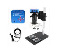 Kit de Accesorios para microscopios Cámara de microscopio Digital Industrial + Lente 180x + Soporte for soldar Portaobjetos de microscopio (Color : KN-21MP Small)