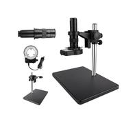 Kit de Accesorios para microscopios Cámara de microscopio Digital Industrial + Lente 180x + Soporte for soldar Portaobjetos de microscopio (Color : KN-Big Metal Base)