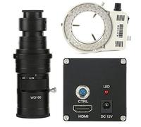 Kit de Accesorios para microscopios Cámara de microscopio Industrial de Video Auto Focus 1080p 10 0X 180x 200x c Lente de Montaje Portaobjetos de microscopio (Color : LED with 200x)