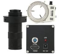 Kit de Accesorios para microscopios Cámara de microscopio Industrial de Video Auto Focus 1080p 10 0X 180x 200x c Lente de Montaje Portaobjetos de microscopio (Color : LED with 130x A)