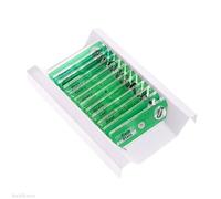 Kit de Accesorios para microscopios Conjunto de Diapositivas de microscopio Preparado 12 PCS Portaobjetos de microscopio (Color : Green)