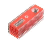 Kit de Accesorios para microscopios Conjunto de Diapositivas de microscopio Preparado de plástico 48pcs / Conjunto con Etiquetas de Color for niños Portaobjetos de microscopio (Color : Red)